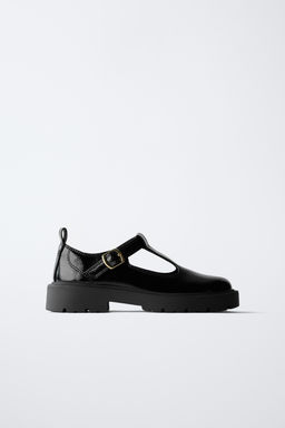 PATENT T-BAR SHOE
