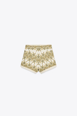 EMBROIDERED MIRROR BERMUDA SHORTS - Zara фото 14