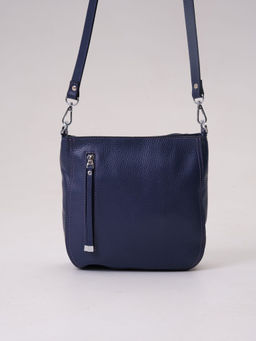 Сумка кожаная кросс-боди Deboro 3410 фиолетовый цветок