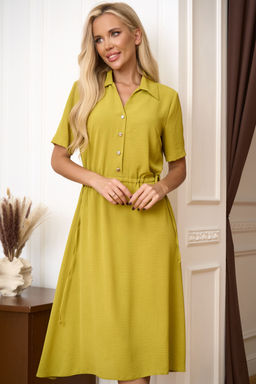 Платье Open-Style 7040 с рубашечным воротником из вискозы