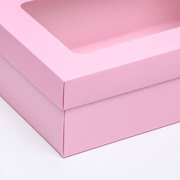 Цена за 5 шт. Коробка складная, крышка-дно, с окном, розовая , 24 х 17 х 8 см - UPAK LAND фото 3