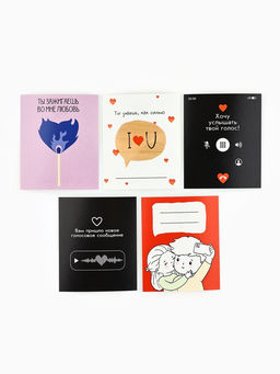 Открытки-мини в коробке с местом для подписи Любовь, 35 штук, 8?10 см