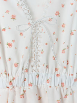 Платье женское белое с цветочным принтом - Mark formelle фото 5