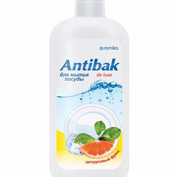 Средство для мытья посуды "Antibak de Luxe" 1,1л, 10х7х24см, цитрусовый фреш (Казахстан)