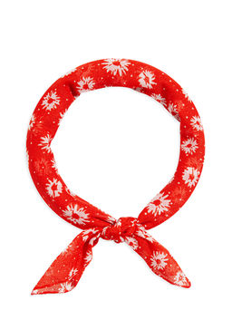 Renkli Bask?l? Bandana - Mavi фото 5