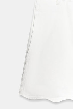 FALDA PANTAL?N Z1975 DENIM BAJO ONDULADO / Blanco - Zara фото 11