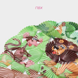 Коврик противоскользящий в ванну на присосках Доляна Звери Африки, 36?67 см фото 2