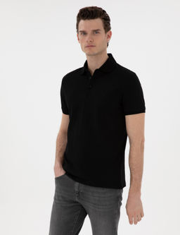 Siyah Slim Fit Ti__rt
