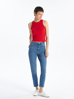 Slim Mom Kad?n Jean Pantolon