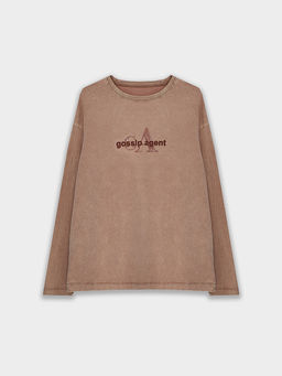 Лонгслив женский серый с обработкой эйсид - Mark formelle фото 4