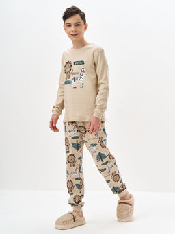 Бежевая пижама для мальчика - Kogankids фото 4