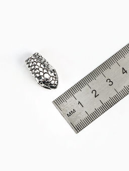 Замок-концевик Змея, 2 шт. 4.3?1.6 мм, внутренний d=7 мм, чернёного серебра