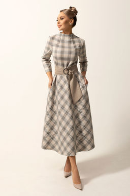 Платье Golden Valley 4756-2 серо-бежевый