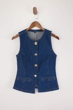 Mavi Fitted %100 Pamuklu Denim Yelek TWOSS26YE00037 - Trendyolmilla фото 5