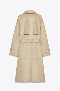 FAUX SUEDE TRENCH COAT - Zara фото 6
