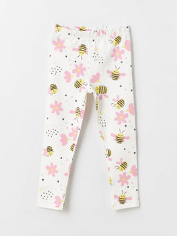 Beli Lastikli Bask?l? K?z ?ocuk Tayt