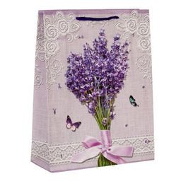 Цена за 12 шт. Пакет подарочный 31x40x12 Лаванда / 24817L /уп 12/360/ - Галеонтрейд фото 4