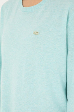 Женский базовый свитер водно-зеленого цвета с круглым вырезом Неожиданная скидка в корзине - U.s. polo assn фото 7