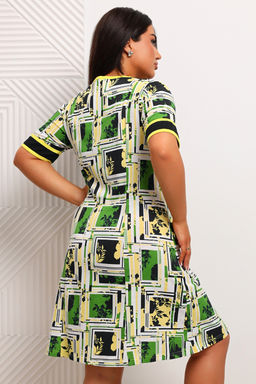 Халат женский из кулирки Марфа цитрусовый микс - Амадэль фото 2