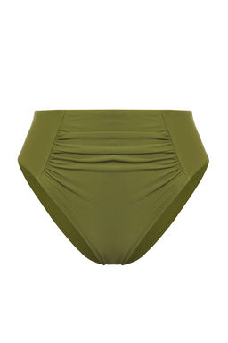 TRENDYOLMILLA Siyah Yuksek Bel Drapeli Regular Bikini Alt? TBESS25BA00030  фото 17