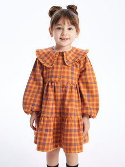 Bebe Yaka Ekose K?z Bebek Elbise - Waikiki фото 3