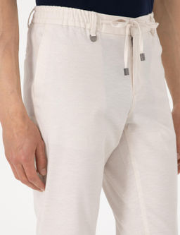 Bej Slim Fit Kuma_ Pantolon