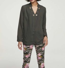 Блузка, серая