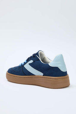 Lacivert Iki Bagc?kl? Cift Kullan?ml? Kad?n Retro Spor Ayakkab? TAKSS25SN00009