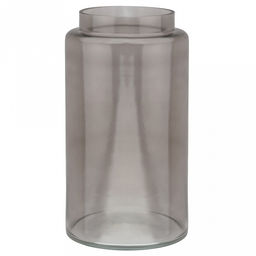 Ваза для цветов стеклянная "Дэни-5" 8л, д19см, h34,5см, большая, "Дымчатый", прозрачный (Россия)