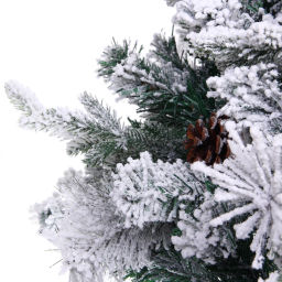 Елка "Заснеженная принцесса" 180 см, ПВХ, леска, резина с белым напылением (838 веток)