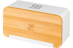 Хлебница Elan Gallery белая металл с бамбуковой крышкой 33×18×13 см  фото 17