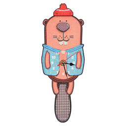 Набор творческая мастерская Часы "Бобёр" 20*22 см.