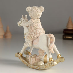 Фигурка полистоун «Мишка на коне», 13×6.5×15 см