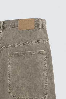 BERMUDA DENIM BALLOON FIT ESTRUCTURA / Khaki