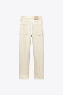 ZW COLLECTION HIGH-WAIST BOOTCUT CROPPED JEANS - Zara фото 17