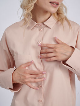 Блузка женская дл. рук. KATHARINA KROSS KK-B-0004V-пудровый  фото 5