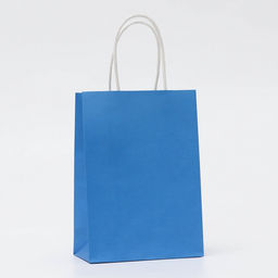 Цена за 3 шт. Пакет крафт синий, круглая ручка, 15×21×8 см, 120 г