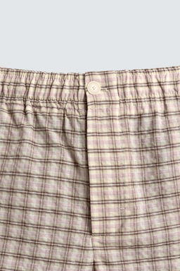 TEXTURED CHECK BERMUDA SHORTS - Zara фото 9