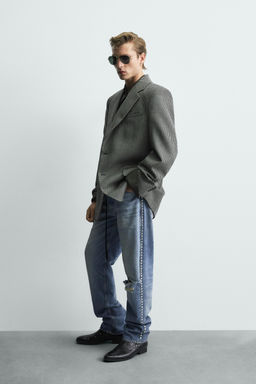 LIMITED EDITION 100% WOOL HOUNDSTOOTH BLAZER - Zara фото 4