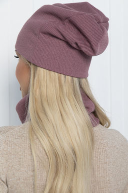 Комплект шапка и снуд (лиловый) ШС28 - Lt collection фото 2