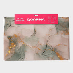 Набор салфеток сервировочных Доляна Мрамор, 4 шт, 3045 см, цвет серый  фото 5