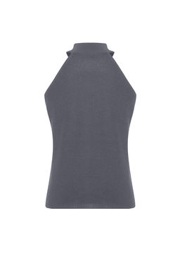 Antrasit Halter Yaka Basic Triko Bluz TWOSS24BZ00150 - Trendyolmilla фото 8