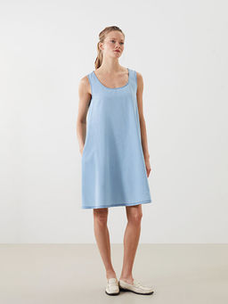 U Yaka Mini Jean Elbise