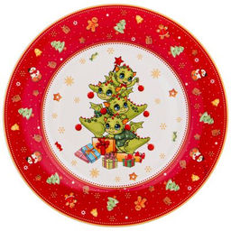 ТАРЕЛКА ЗАКУСОЧНАЯ LEFARD С НОВЫМ ГОДОМ! 19 СМ КРАСНАЯ