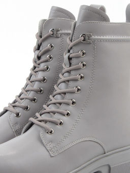 04-PAT178-2Z GRAY Ботинки зимние женские (натуральная кожа, 100% шерсть)