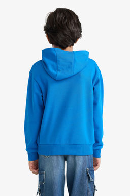 Kap__onlu Bask_l_ Sweatshirt Erkek _ocuk - Defacto фото 6