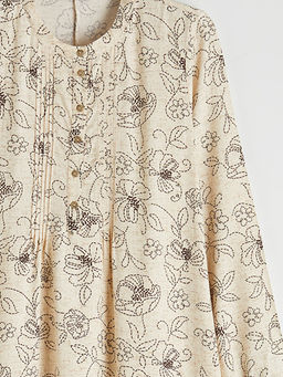 Hakim Yaka ?i?ekli A Kesim Elbise