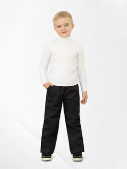 Брюки на поясе демисезонные черные