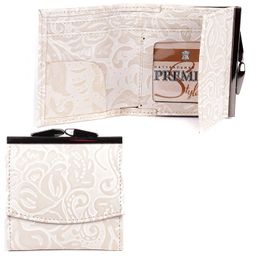 Портмоне женское Premier-R-2 н/к, 3 отд, 2 карм, бежевый пион (128) 111962