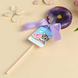 Леденец с цветком внутри Для тебя вкус: персик, БЕЗ САХАРА, 30 г. - Simaland фото 2